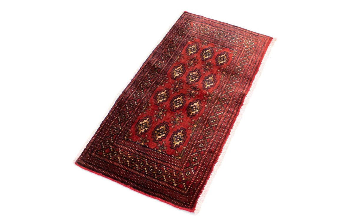 Runner Turkaman Rug - 100 x 50 cm - red