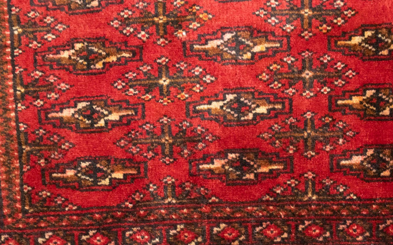 Runner Turkaman Rug - 100 x 50 cm - red