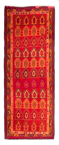 Runner Kelim Rug - Old - 395 x 155 cm - multicolored