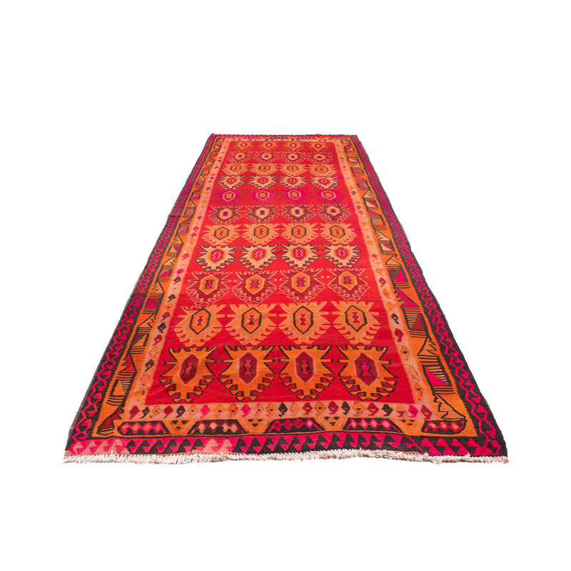Runner Kelim Rug - Old - 395 x 155 cm - multicolored