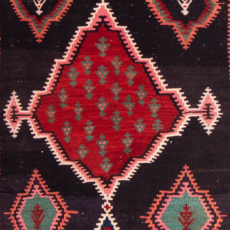 Runner Kelim Rug - Old - 370 x 100 cm - multicolored