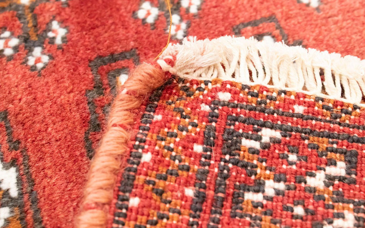 Runner Turkaman Rug - 100 x 50 cm - red