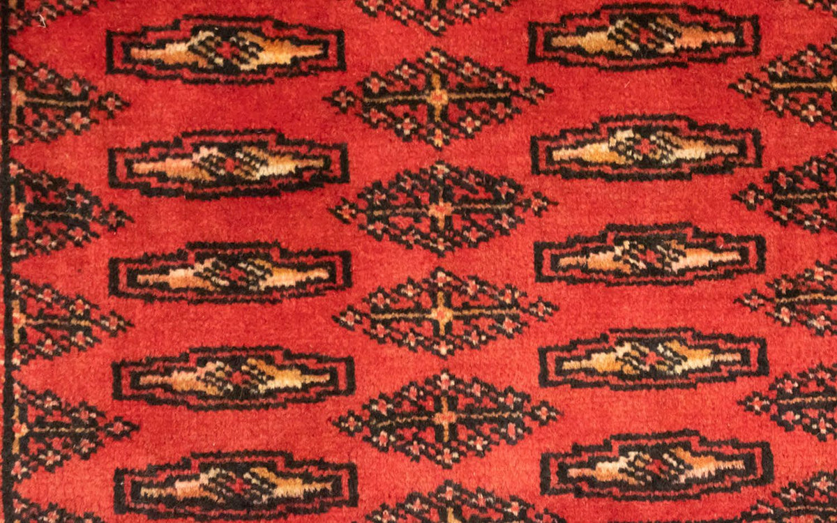Runner Turkaman Rug - 100 x 50 cm - red