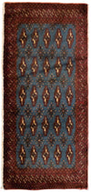 Turkaman Rug 60x130cm - Persian Rugs - Rectangle / Blue / 60 x 130 cm Rectangle
