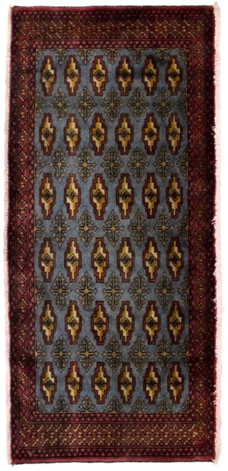 Turkaman Rug - 130 x 60 cm - blue