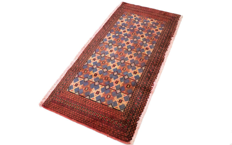 Turkaman Rug - 130 x 60 cm - red