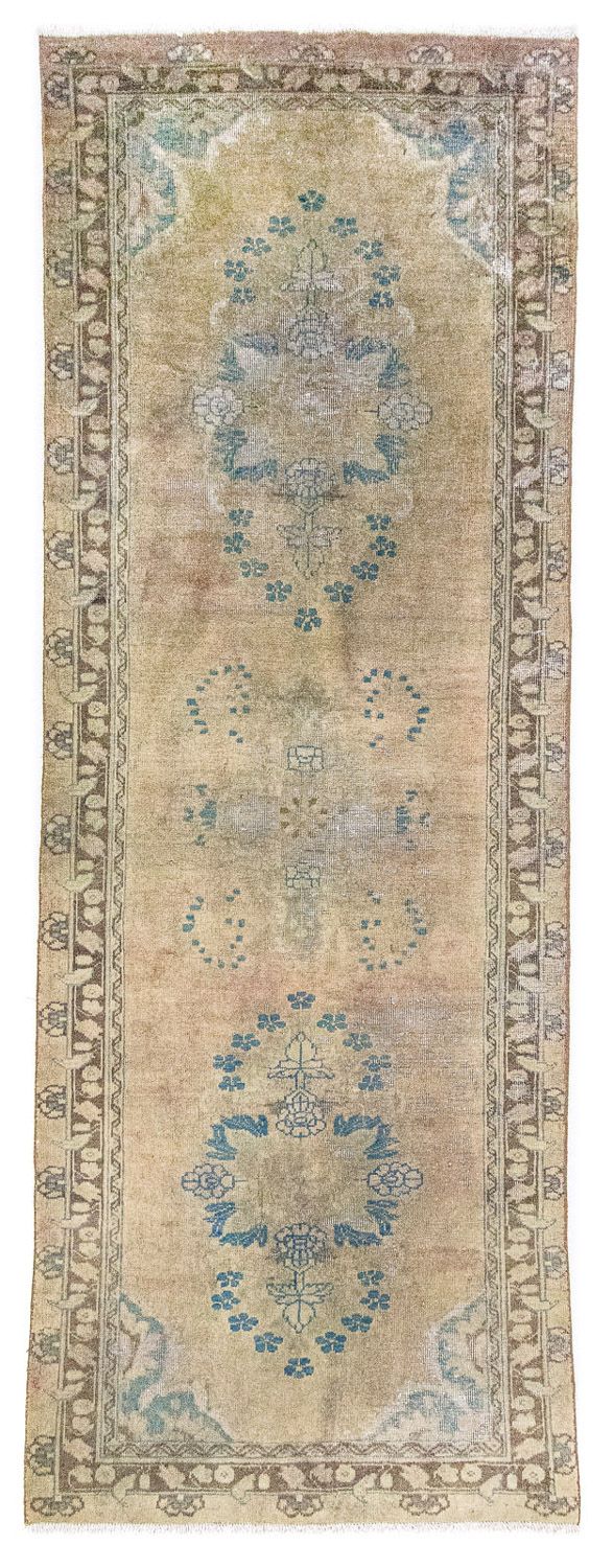 Runner Perser Rug - Keshan - 305 x 120 cm - brown
