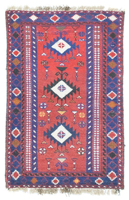 Belutsch Rug - 128 x 77 cm - red