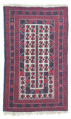 Belutsch Rug 70x118cm - Oriental Rug - Rectangle / Red / 70 x 118 cm Rectangle