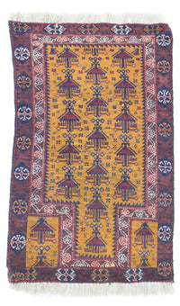 Belutsch Rug - 131 x 74 cm - yellow
