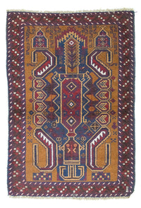 Belutsch Rug - 136 x 89 cm - blue