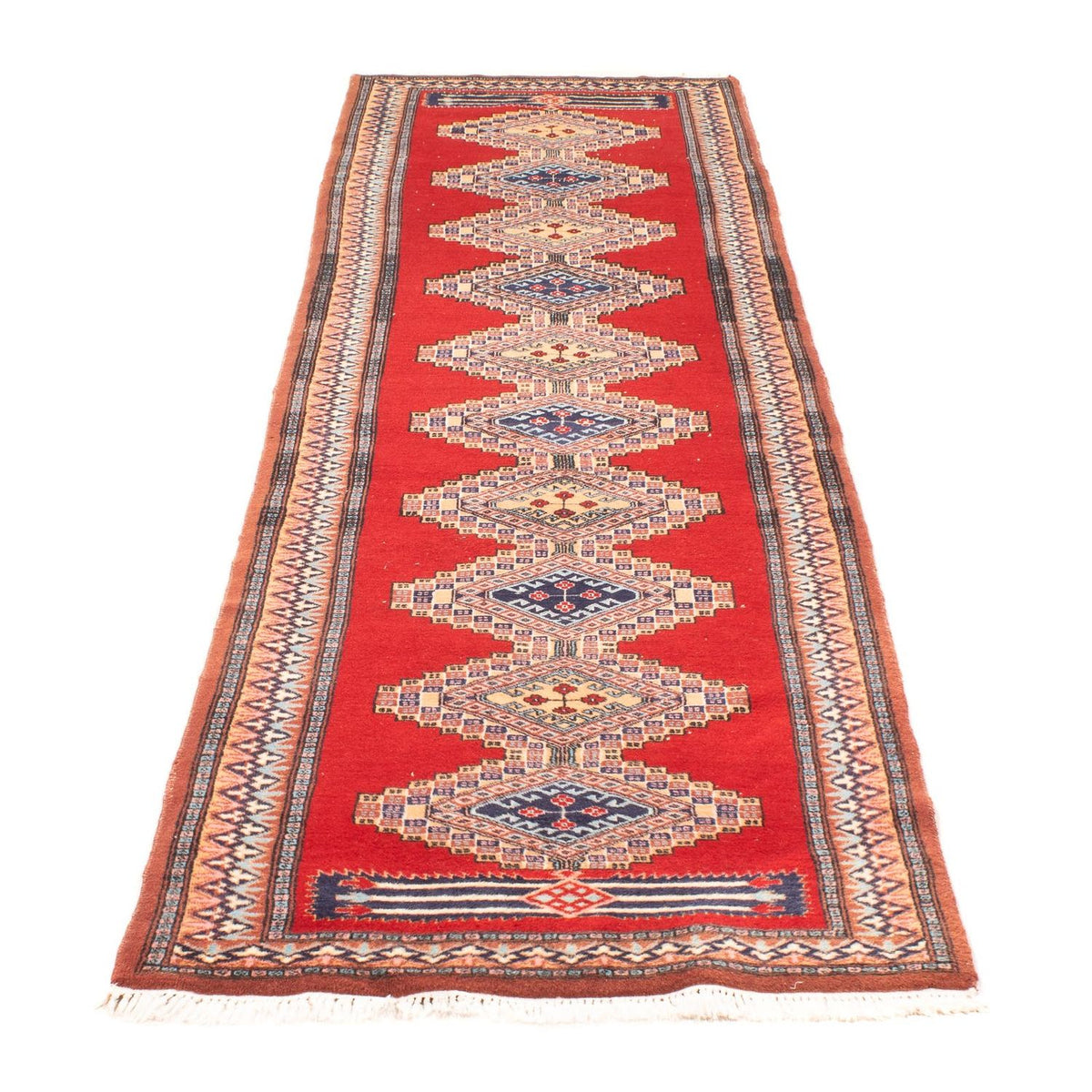 Runner Pakistani Rug - 285 x 79 cm - red