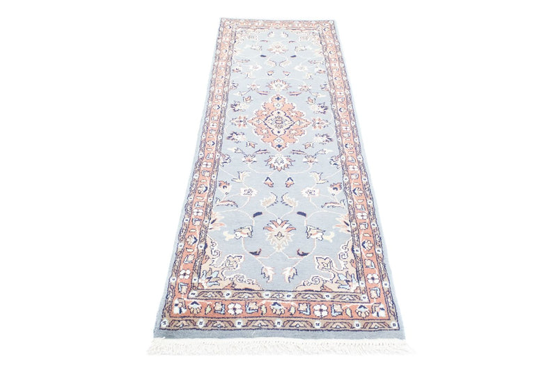 Runner Oriental Rug - 187 x 63 cm - light blue