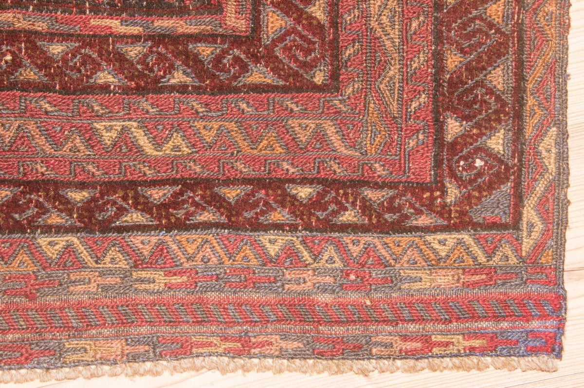 Kelim Rug - Oriental square  - 123 x 114 cm - red