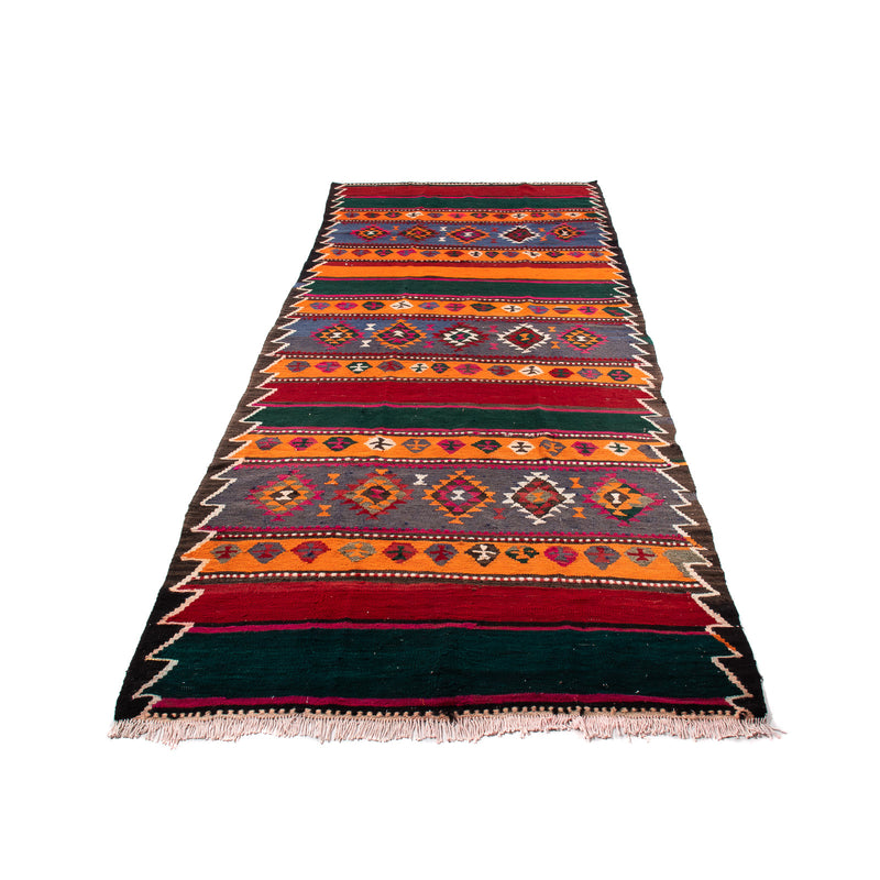 Runner Kelim Rug - Old - 350 x 140 cm - multicolored