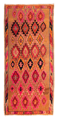 Runner Kelim Rug - Old - 308 x 145 cm - multicolored