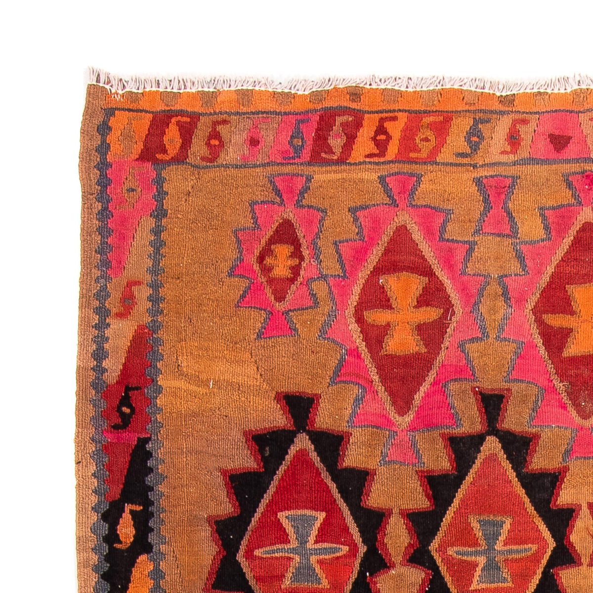 Runner Kelim Rug - Old - 308 x 145 cm - multicolored