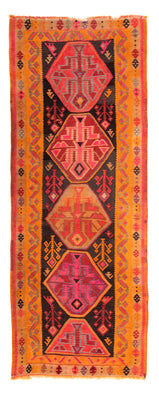 Runner Kelim Rug - Old - 355 x 142 cm - multicolored