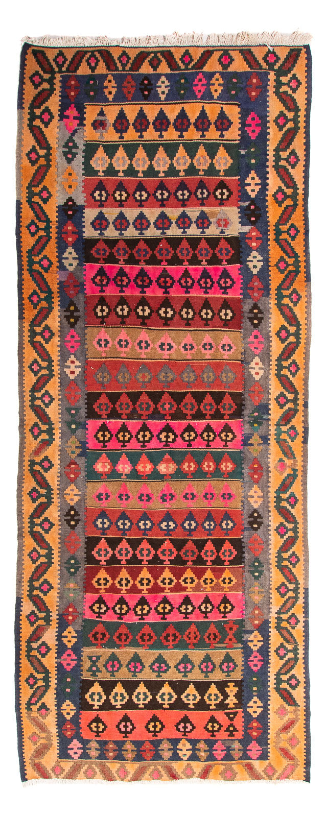 Runner Kelim Rug - Old - 350 x 140 cm - multicolored