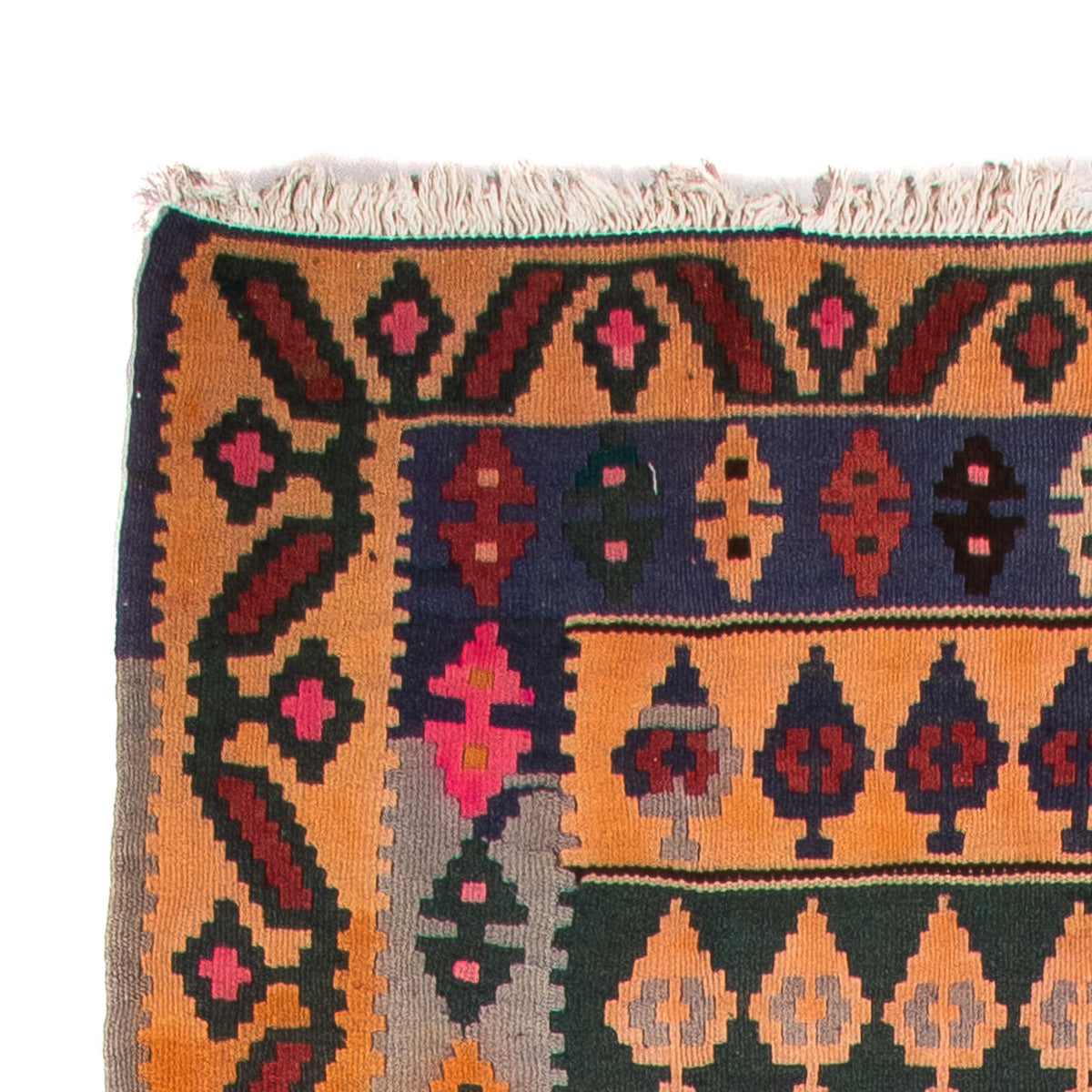 Runner Kelim Rug - Old - 350 x 140 cm - multicolored