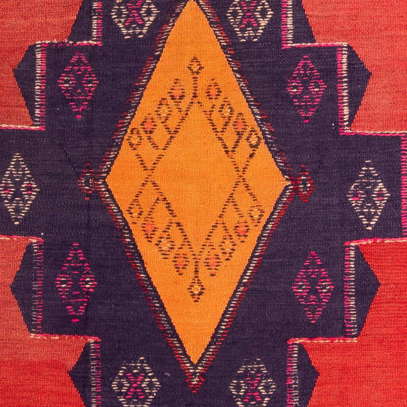 Runner Kelim Rug - Old - 385 x 150 cm - multicolored