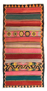 Runner Kelim Rug - Old - 250 x 120 cm - multicolored