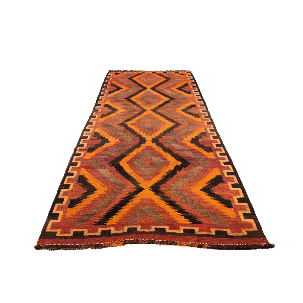 Runner Kelim Rug - Old - 320 x 140 cm - multicolored