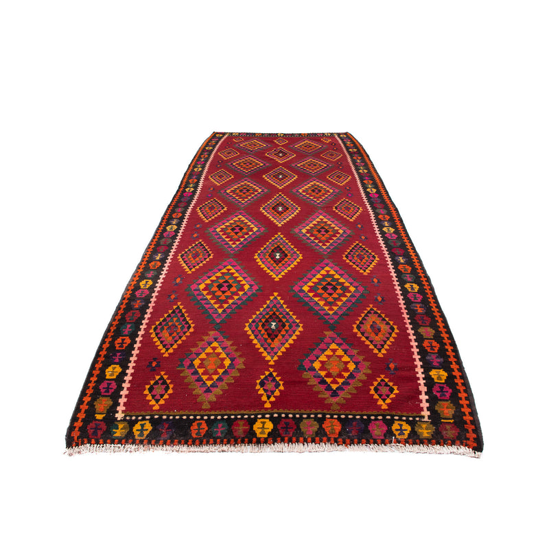 Runner Kelim Rug - Old - 380 x 144 cm - multicolored