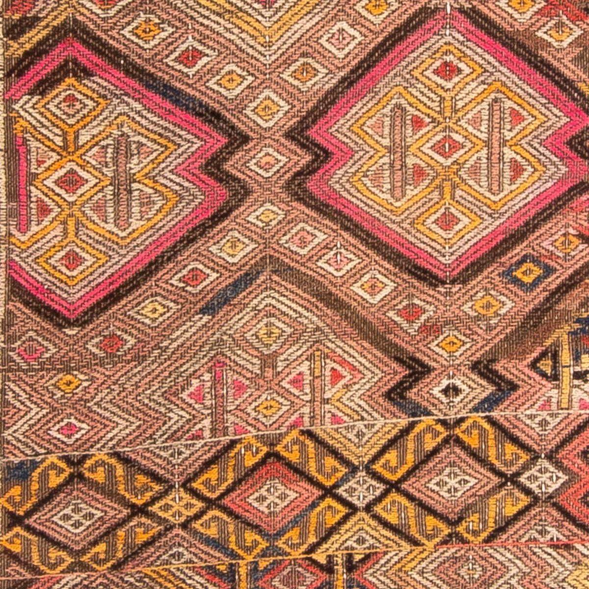 Runner Kelim Rug - Old - 356 x 152 cm - multicolored