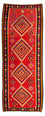 Runner Kelim Rug - Old - 400 x 155 cm - multicolored
