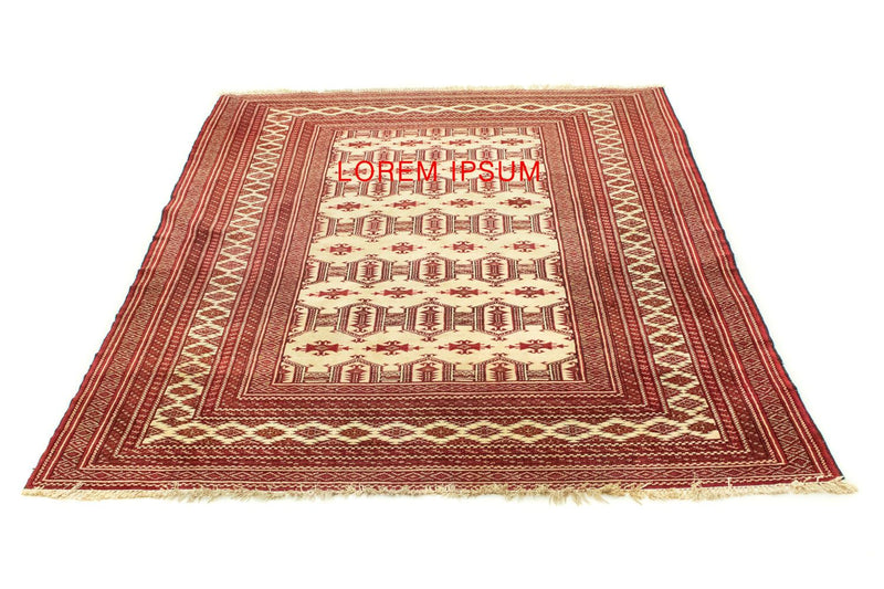 Turkaman Rug - 185 x 135 cm - red