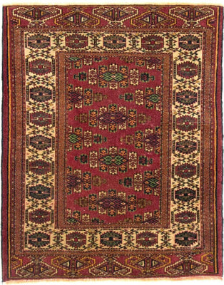 Afghan Rug - Bukhara - 106 x 94 cm - red