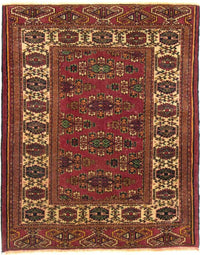 Afghan Rug - Bukhara - 106 x 94 cm - red