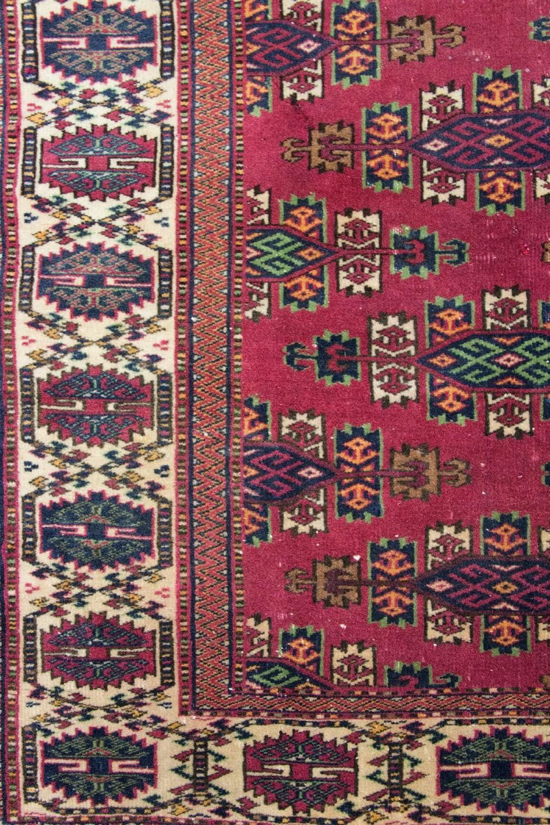 Afghan Rug - Bukhara - 106 x 94 cm - red