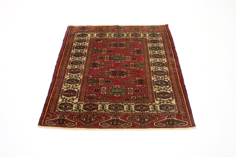 Afghan Rug - Bukhara - 106 x 94 cm - red