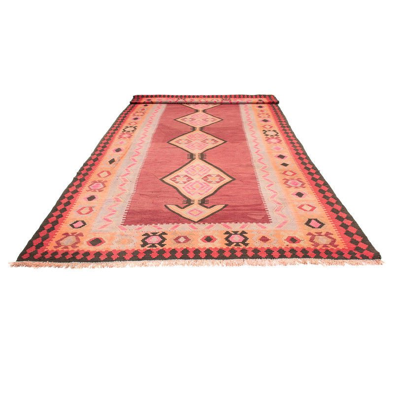 Runner Kelim Rug - Old - 435 x 200 cm - light red