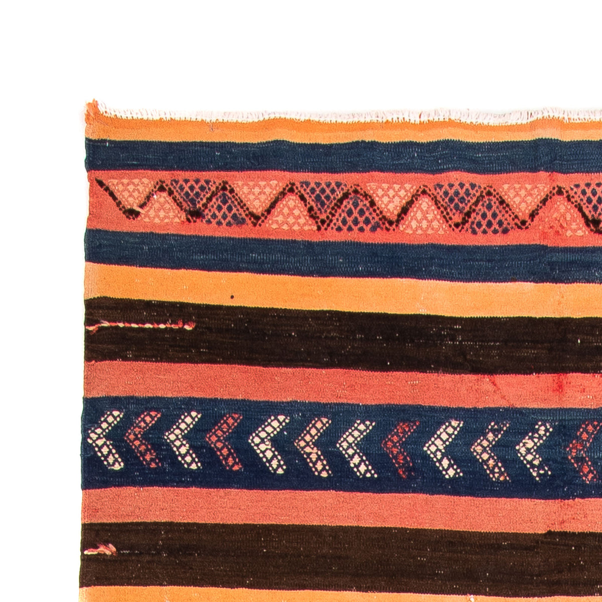 Runner Kelim Rug - Old - 345 x 130 cm - multicolored