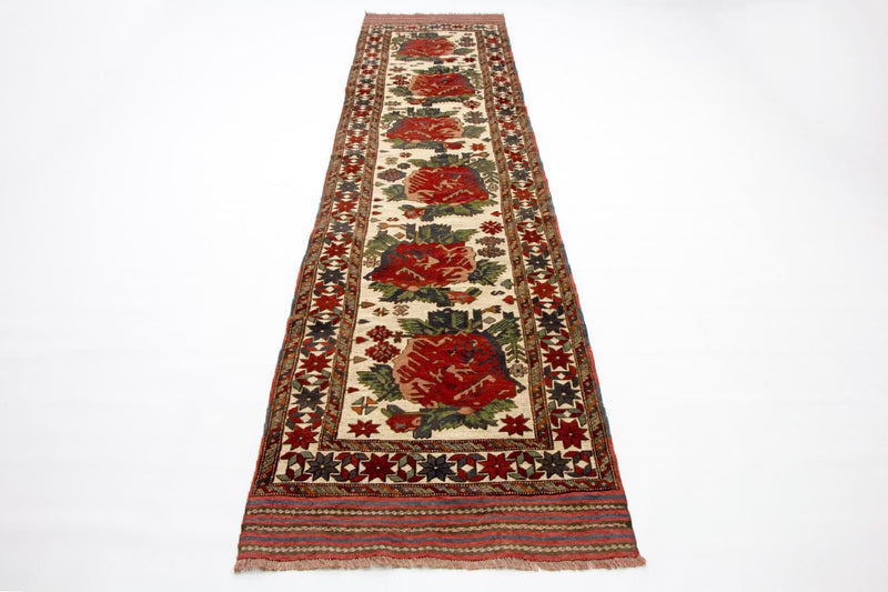 Runner Kelim Rug - Oriental - 370 x 82 cm - beige