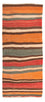 Runner Kelim Rug - Old - 175 x 75 cm - multicolored