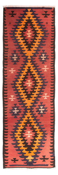 Runner Kelim Rug - Old - 390 x 130 cm - multicolored