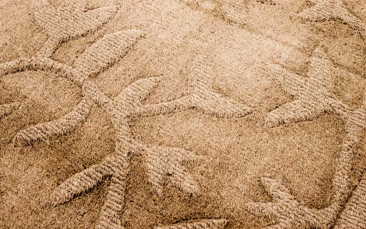 Wool Rug - 148 x 89 cm - brown