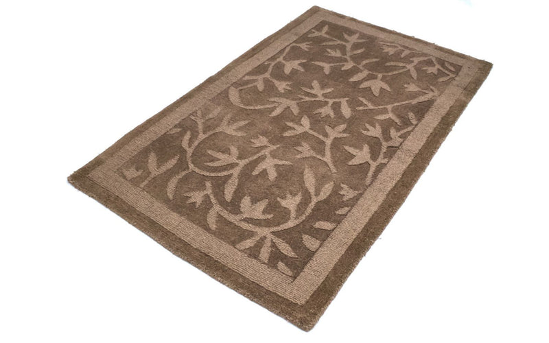 Wool Rug - 148 x 89 cm - brown