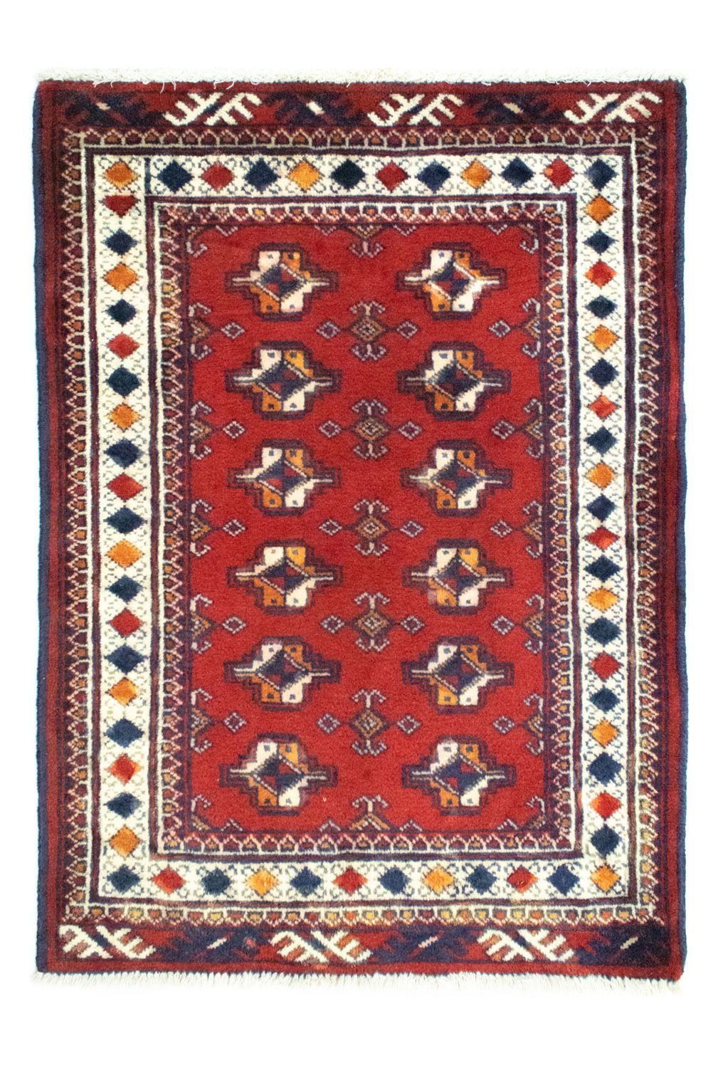 Turkaman Rug - 91 x 70 cm - red