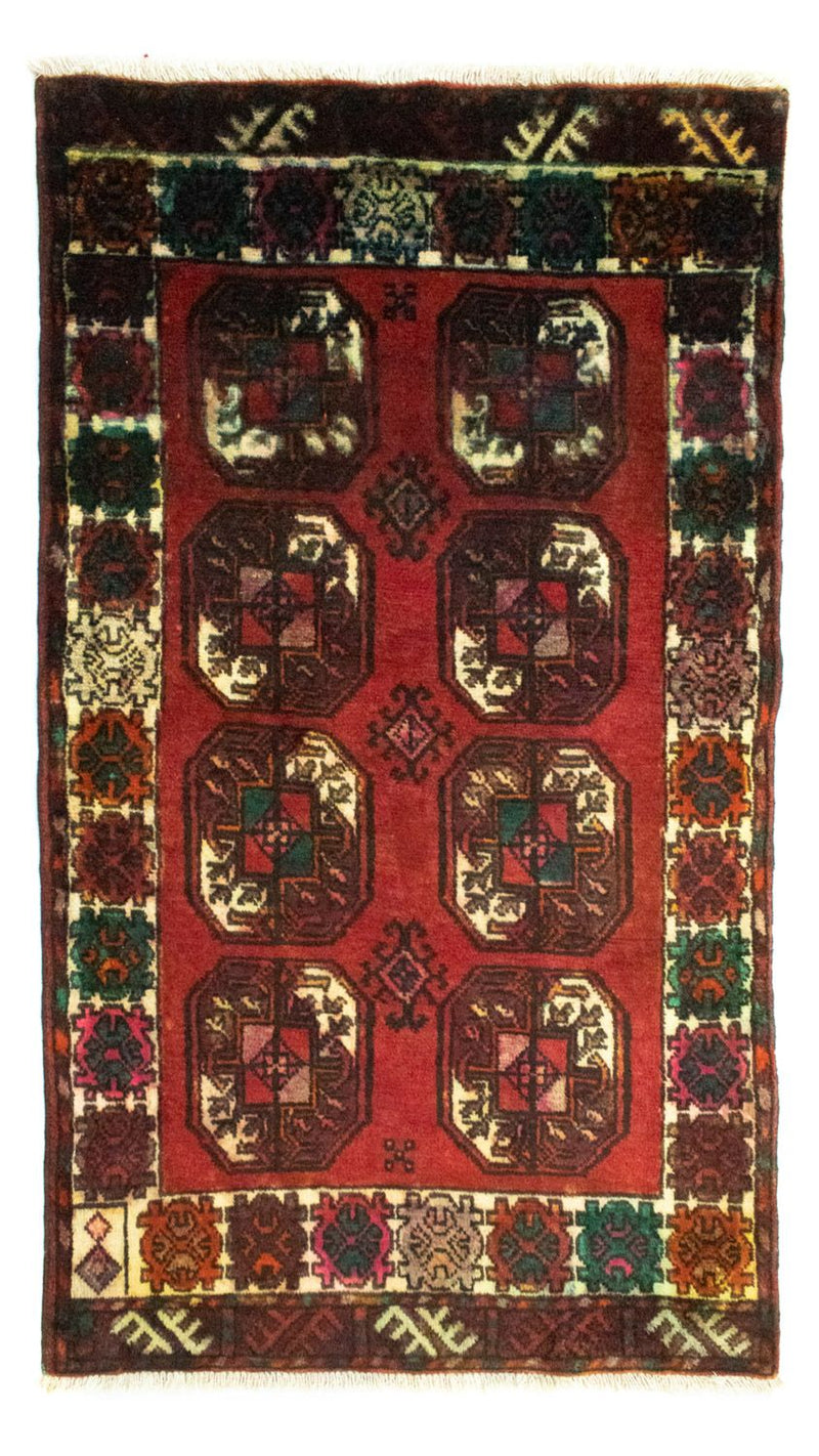 Turkaman Rug - 100 x 67 cm - red