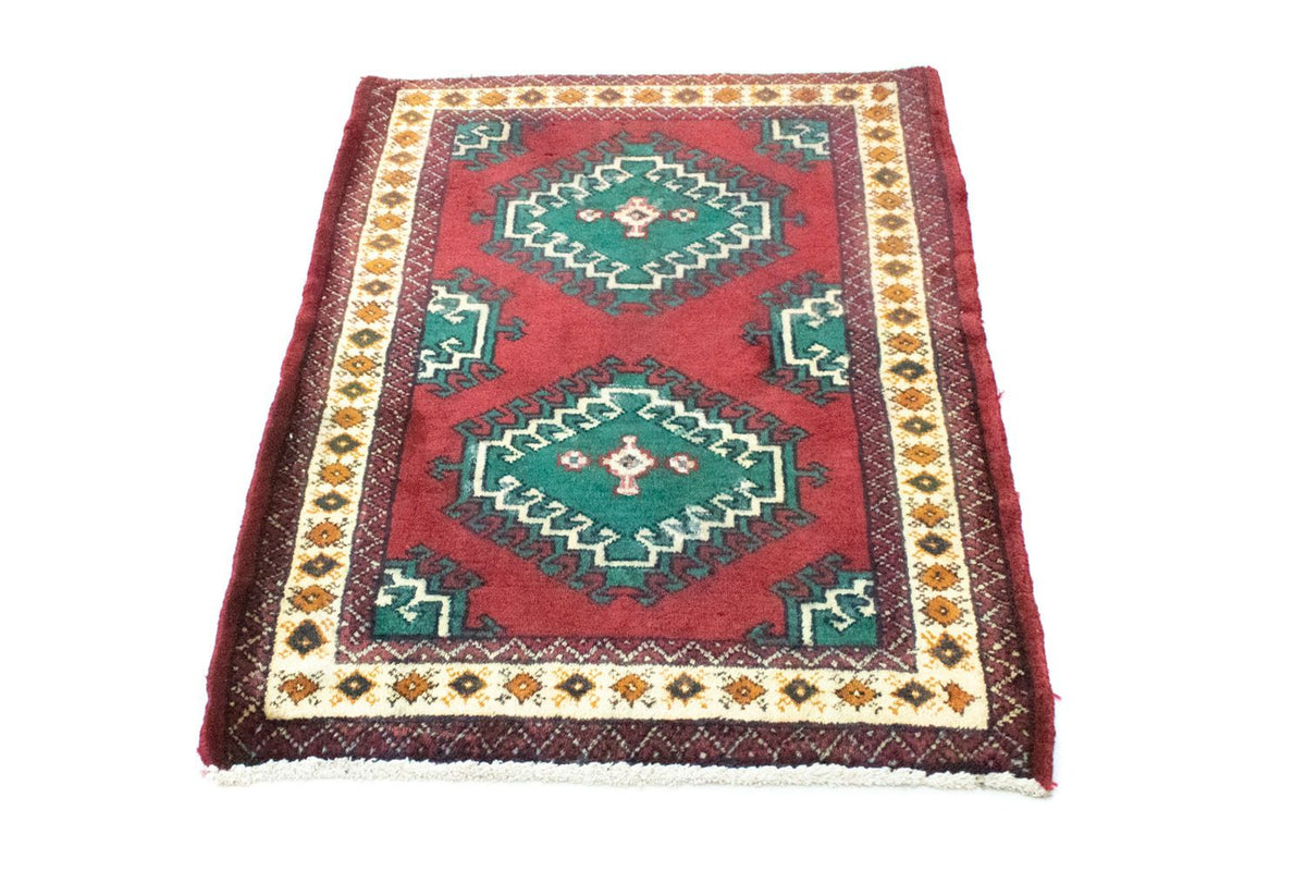 Turkaman Rug - 87 x 64 cm - red