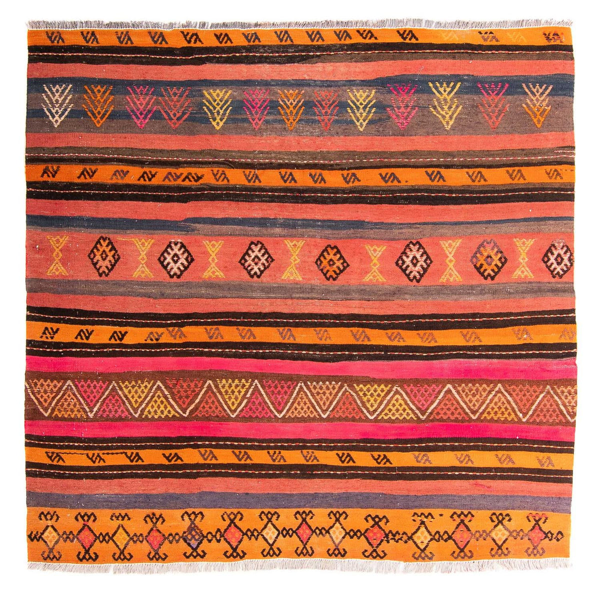 Kelim Rug - Old - 150 x 135 cm - multicolored