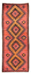 Runner Kelim Rug - Old - 400 x 140 cm - light red