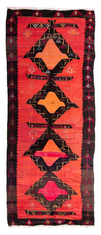 Runner Kelim Rug - Old - 365 x 150 cm - multicolored