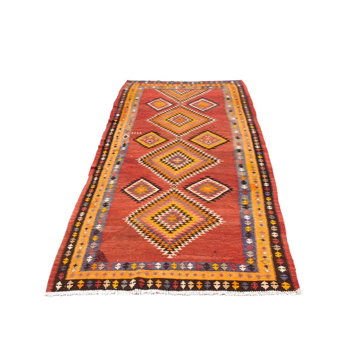 Runner Kelim Rug - Old - 310 x 127 cm - multicolored