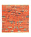 Designer Rug square  - 62 x 61 cm - orange
